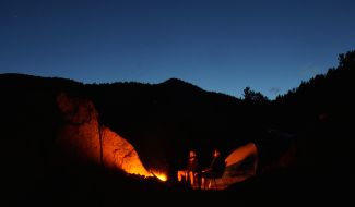 Camping in colorado with fisheye lens and long exposure