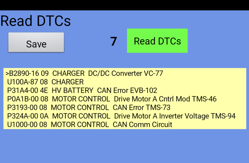 nissan leaf error codes